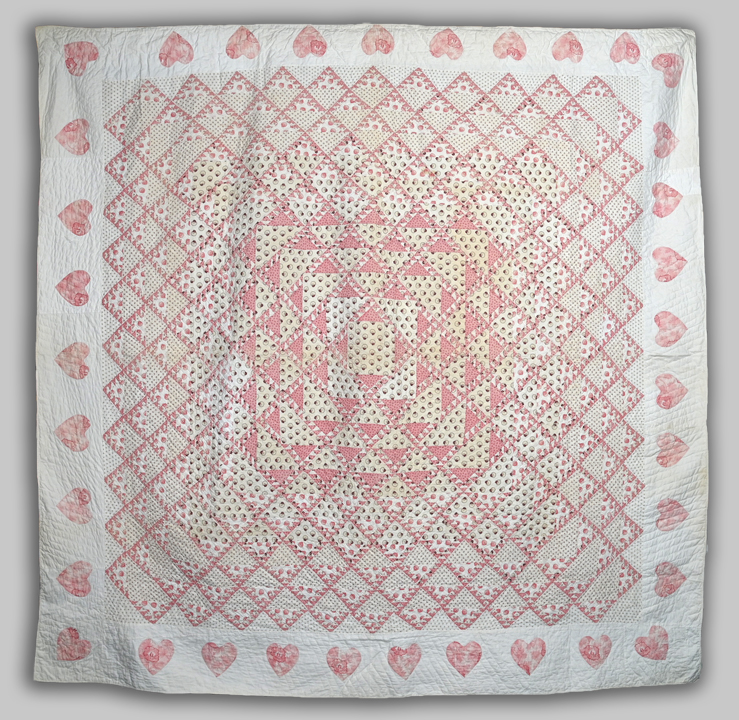 CONEK2 Original Design Center Medallion Heart Quilt