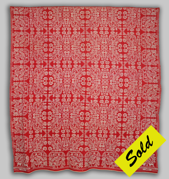 CONNC3 Signed and Dated Summer/Winter Coverlet