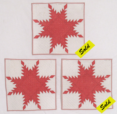 F426 Red & White Feathered Star Fragment 