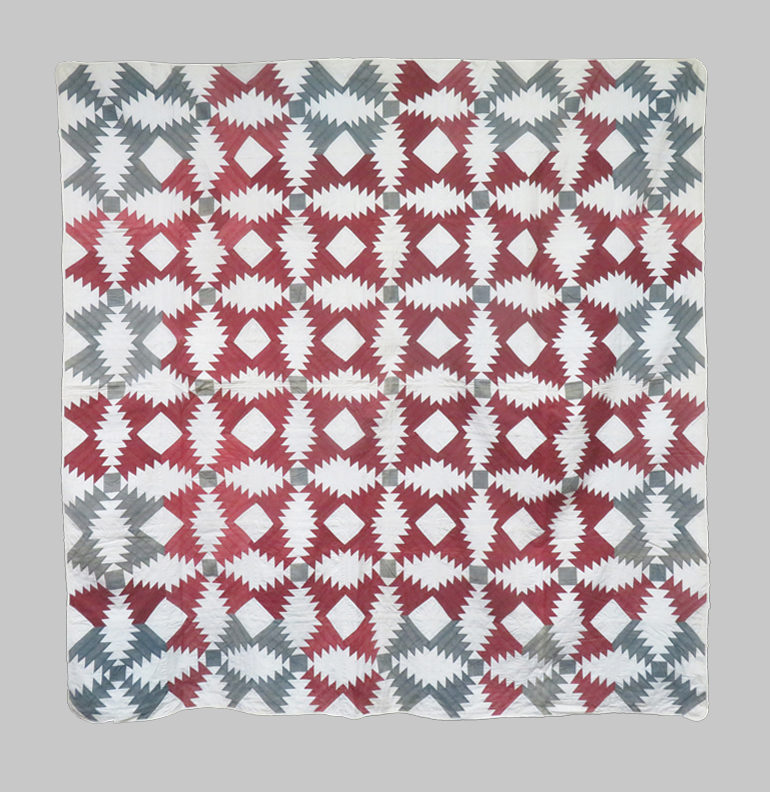 Q9231 Pineapple or Windmill Log Cabin Quilt