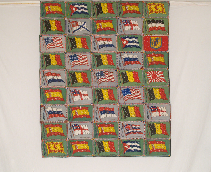 QT800 Tobacco Flannels Quilt Top - Country Flags 